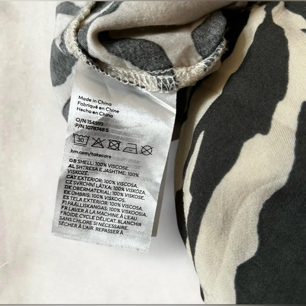 H&M Dark Green & Cream Zebra-Print Halter Romper - Picture 8 of 8